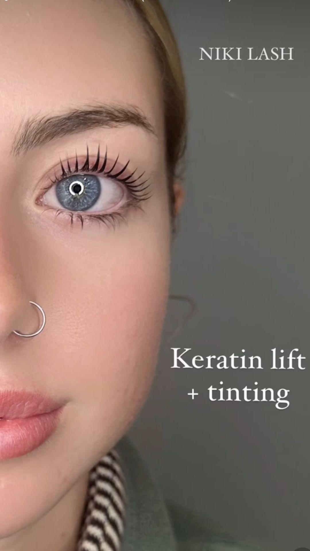 Keratin lash lift and tint by Niki Lash Melbourne