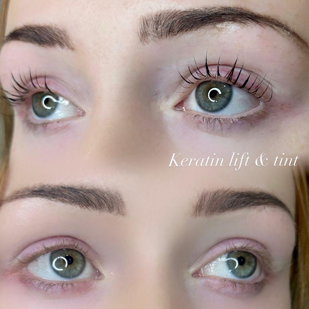 Keratin Lift & Tint: Keratin lift & tint, green eyes